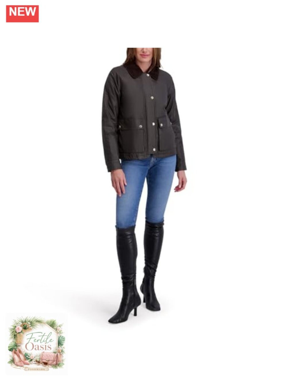 Waxed Cotton Barn Jacket Water Resistant Corduroy